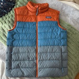 EUC Boys Patagonia Orange/Blue Better Sweater  Vest Size XXL (16-18)